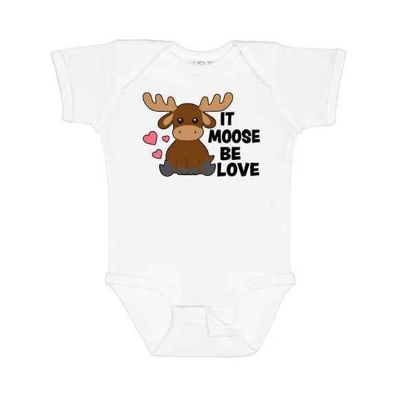Inktastic It Moose Be Love with Cute Moose Boys or Girls Baby Bodysuit