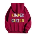 thumbnail image 3 of Kinder Garten Teacher Hoodies for Women 2025 Fall Winter Back To School Hooded Sweatshirt with Pockets Pullover Tops, 3 of 7