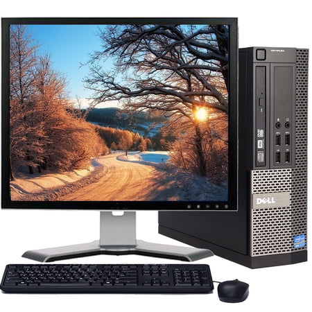 Restored Dell Optiplex Desktop Computer PC with an Intel Core i3 Processor 4GB RAM 500GB HD DVD-RW Wifi and a 17" Monitor Windows 10 - 1 Year Warranty!
