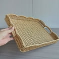 thumbnail image 3 of Shoreew Storage Tray Wicker Basket with Handles Retro Rattan Weave Design Easy to Clean Multi-Functional Countertop Organizer, 3 of 7