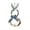 A-Blue, variant on Easter Floral Egg Rabbit Wicker Wreath with Warm LED Lights, Artificial Flower Door Hanging for Spring Decor, Festive Table Centerpiece and Outdoor Welcome Decoration for Holiday Celebrations