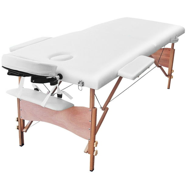 Costway 84 "Table de Massage Portable Tatouage de Lit de SPA Facial W / Gratuit Carry Case White