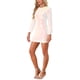 thumbnail image 4 of Vestido de lentejuelas para mujer Inspire Chic, con mangas de linterna, cuello redondo, ajustado, mini vestido, XS, blanco, 4 of 6