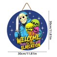 thumbnail image 3 of Halloween Decorations For Indoors Halloween Gothic Skeleton Wooden Sign, Stay Positive Funny Dark Humor Goth Halloween Wall Decor For Home Decor, Door Signs Decor, Wall Art Wooden Sign, 3 of 8