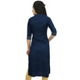 thumbnail image 4 of Bimba Women's Navy Blue Designer Tunic Kurta Kurti Indian Ethnic Party Wear-18, 4 of 6