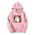 thumbnail image 3 of Craaazy Halloween Sweatshirt For Women Long Sleeve Hooded Tops With Pocket Halloween Printed Casual Loose Sweatshirt Gifts For Women, 3 of 4