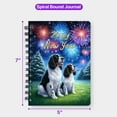 thumbnail image 5 of Happy New Year English Springer Spaniel Family Cheer Winter Midnight Firework Spiral Bound Journal Springers Dog Lover Gifts 5x7in Spiral Notebook - 02025, 5 of 5