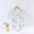 thumbnail image 2 of YEPGAR Newborn Infant Bodysuits Short Sleeve Summer Soft Cotton Cotton Newborn Onesies Infant Clothes Boys Blank Baby Onesies for 0-24 Months (A16 Light Blue, 9-12 Months), 2 of 4