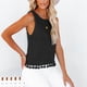 thumbnail image 2 of Blusa sin mangas con flecos y escote hueco para mujer, top tipo chaleco de crochet para verano, 2 of 6