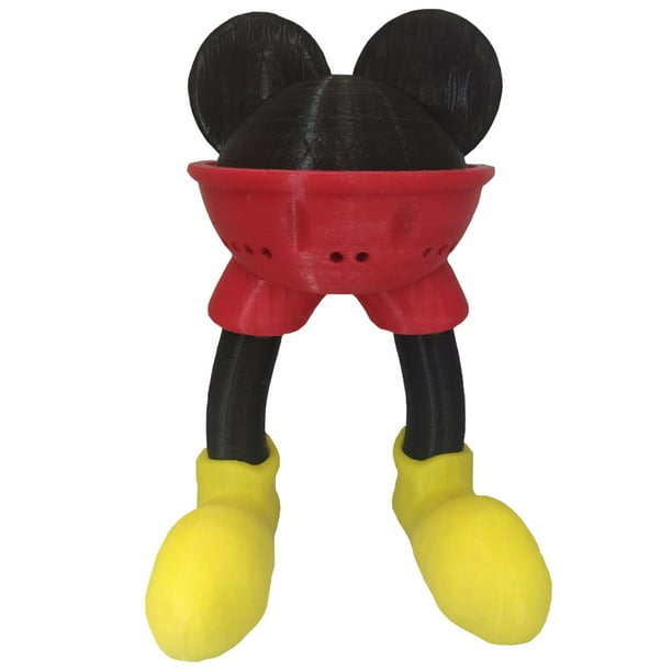 Base para Alexa Echo 4Gen Mickey AlexaMickey 1 pza 22x23x15cm Negro Rojo y Amarillo No incluye Alexa Echo ni Cargador.