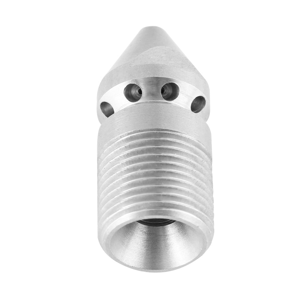 Steel Nozzle Washer Back Drain Jetter Pressure Sewer Silver Stainless Steel 