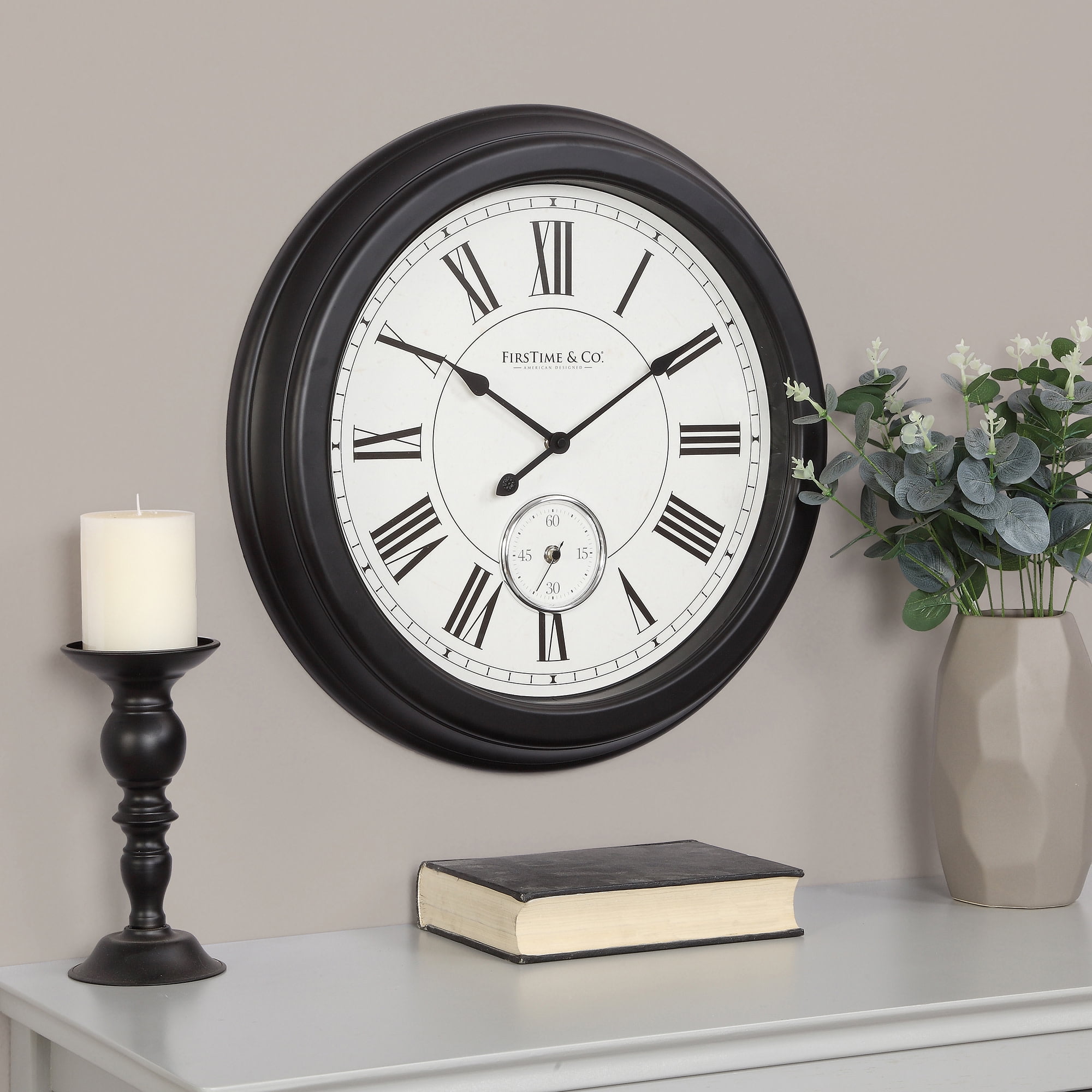 FirsTime & Co. Everett Wall Clock, Traditional, Analog, 19 x 2.5 x 19