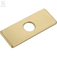 thumbnail image 3 of Gustave Kitchen Bathroom 6 inch Sink Faucet Plate Hole Cover Deck Plate Stainless Steel Rectangle Matte Escutcheon, Gold, 3 of 8