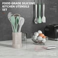 thumbnail image 6 of Silicone Cooking Utensils Set - Heat Resistant Kitchen Utensils BPA FREE,Turner Tongs,Spatula,Spoon,Brush,Whisk,Kitchen Utensil Gadgets Tools Set for Nonstick Cookware,Dishwasher Safe (Multi-color), 6 of 8