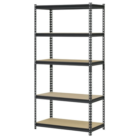 Muscle Rack 36"W x 18"D x 72"H 5-Tier Steel Shelving; 4,000 lb. Total Capacity; Black