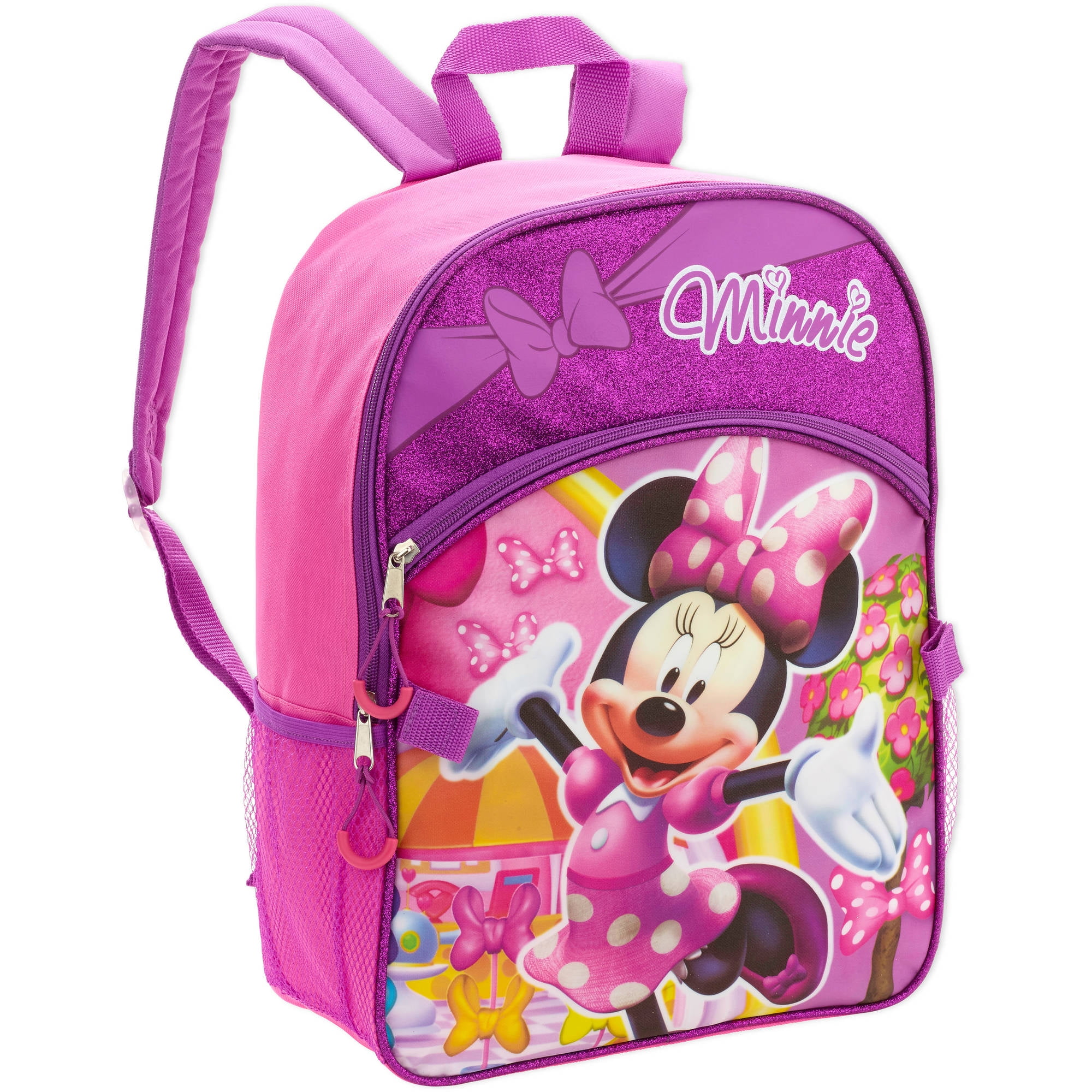 Disney Minnie Mouse Girls 16 Backpack with Detachable Lunch Box, Girl's