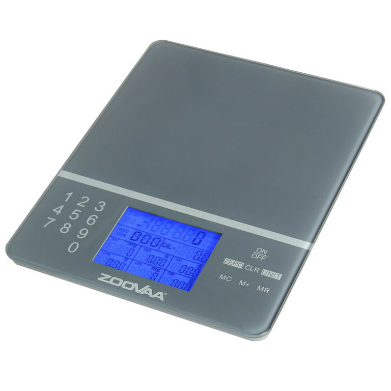 Fuzion Nutrition Food Scale, Digital Food Scale for Weight Loss,  Calculating Food Facts, Macro, Calorie, Meal Prep, Portion Control,  Stainless Steel