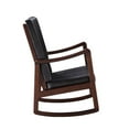 thumbnail image 3 of ACME Raina Faux Leather Upholstered Rocking Chair in Dark Brown and Espresso, 3 of 6