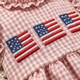 thumbnail image 6 of EliteGoogv Kids Two Pieces Outfit Sets Sleeveless Patriotic Plaid Print Vest Top Ruffle Shorts 4th of July Casual Playwear Toddler Girls 250th Independence Day Outfit,12-18 Months, 6 of 8