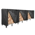 thumbnail image 1 of Housse pour Support de Bûches de Bois d'Extérieur NEH - 144 Pouces L x 24 Pouces L x 42 Pouces H - Protection contre les Rayons du Soleil et Housse de Rangement Résistante aux Intempéries - Noir, 1 of 4