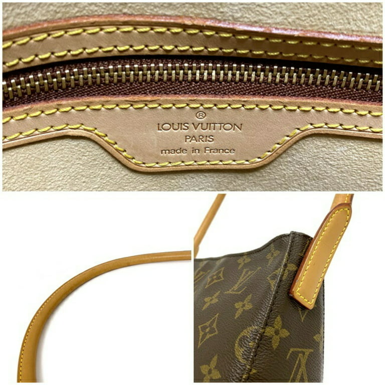 Authenticated Used Louis Vuitton Looping MM Brown Beige Monogram