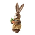 thumbnail image 1 of veasfak Figurine Ornaments Straw Easter Rabbit Simulation Statue Toys for Office Desktop B, 1 of 6