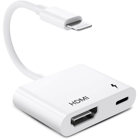 MYKOMI HDMI Adapter for iPhone to TV, 1080p HD Digital AV Adapter ( No Need Power, Plug and Play), Sync Screen Converter Compatibility with iPhone 14 13/12/11/X/8/iPad/to HDTV, Projector, Monitor