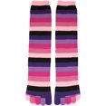 thumbnail image 3 of Pink Rainbow Stripe Toe Socks, 3 of 3