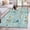 Gray Green, variant on Rectangle Area Rugs 2 x 3 Ft, Cartoon Animals Non-Slip Residential Carpet, Funny Dinosaur Tropical Plants Blue Green Indoor Crawling Mats Runner Rugs for Living Room/Dining Room/Bedroom
