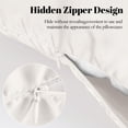 thumbnail image 6 of 2Pcs Imitation Satin Pillowcases, Solid‑Color Imitation Silk Pillow Covers, Zippered Smooth Pillow Shells for Bedroom Bedding, White 51*76cm, 6 of 6