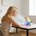 thumbnail image 4 of weibbin Desktop Charging Fan with Colorful Marquee Light Table Fan for Home Dormitory USB Circulating Fan Night Light 6.73x8.43 in, 4 of 9