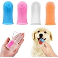 thumbnail image 1 of Paquete de 4 cepillos de dientes para perros, kit de cepillo de dientes de dedo, cerdas totalmente envueltas, fácil limpieza dental, cuidado dental para cachorros, gatos y mascotas pequeñas., 1 of 5