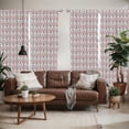 thumbnail image 2 of Ambesonne Art Nouveau Window Curtains, Rococo Tulip Bloom, Each 28" W x 95" L, Black Red White, 2 of 5