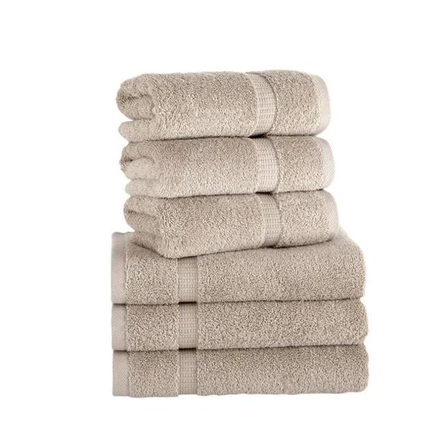 212 Main PRO161404 Royal Turc Villa Serviette à la Main & 44; Taupe - Lot de 6