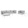 thumbnail image 2 of Modway Harmony 6-Piece  Sunbrella® Outdoor Patio Aluminum Seating Set in Gray Gray, 2 of 10