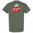 thumbnail image 3 of Rainier Beer Distressed Mountain Logo Front and Back T-Shirt-Small, 3 of 3