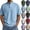 #01 Blue, variant on Men's Henley Shirts Banded Stand Collar Short Sleeve Button Placket Relaxed Fit Golf Shirts Golf Tennis Sports Casual T Shirts ,XL,#01 White