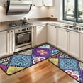thumbnail image 3 of Kitchen Rugs Sets Of 2,Multicolor Ethnic Geometric Patchwork Pattern Anti Fatigue Kitchen Mat Rugs Non Slip Washable,Decorative Kitchen Floor Mats for Kitchen,Sink,Laundry,17"x47"+17"x47", 3 of 5