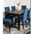 thumbnail image 2 of Roundhill Furniture Vanzo Contemporary 7-Piece Dining Set, Dining Table with 6 Stylish Chairs, Blue, 2 of 14