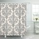 thumbnail image 1 of Cortina de ducha ABPHQTO de poliéster con estampado floral de damasco barroco gris 152x180 cm, 1 of 2