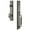 Antique Pewter, variant on Grandeur Carfgredn_Esetd_Na Carre Solid Brass Rose Dummy Full Plate "F" Grip Handleset -