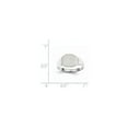 thumbnail image 5 of Real 14kt White Gold 8.5x8.5mm Closed Back Signet Ring Size: 6; for Adults and Teens; for Women and Men, 5 of 5