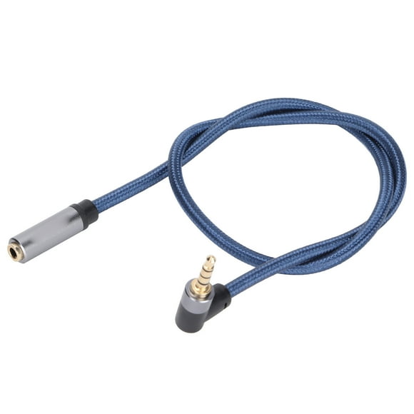 Cable De Audio Estéreo Hembra De 3,5 Mm A Macho De 90 , Cable De Audio De 4 Conductores Y 90 Grados, Diseño En ángulo Recto Para , PC, MP3 Y TV