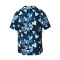 thumbnail image 2 of Fotbe Ice Blue Heart print Short Sleeve Button Down Shirts for Men Casual Summer Beach Wrinkle Free Shirt-Medium, 2 of 7