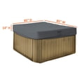 thumbnail image 3 of Hot Tub Cover / Spa Cover 12 Oz Waterproof - 100% Weather Resistant Outdoor Square Spa Cover with Elastic for Snug Fit (14" H x 85" W x 85" D, Grey), 3 of 7