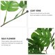 thumbnail image 4 of Enredadera artificial de hojas de monstera con hojas verdes simuladas para decoración de pared y techo., 4 of 6