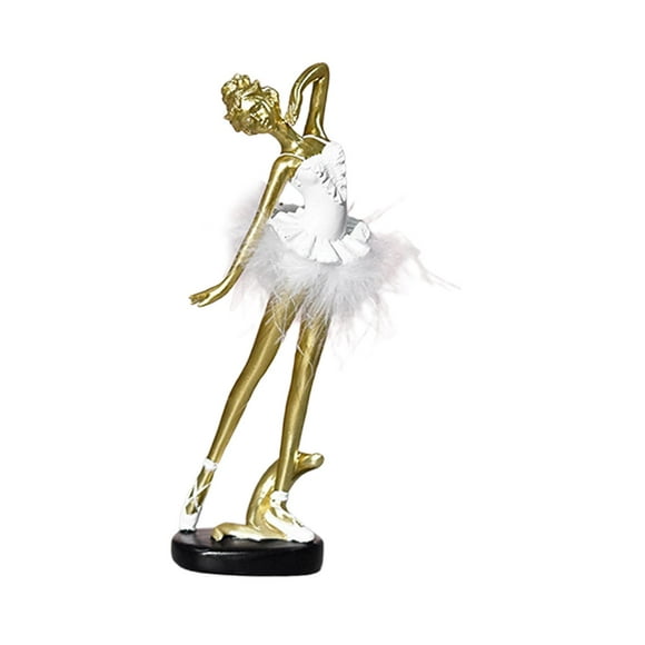 Statue de Ballerine, Figurine de Fille, Ornement de Bureau, Statuette de Collection, Sculpture de Danseuse de Ballet de Résine pour le Style de Cadeau de Décoration de Salon