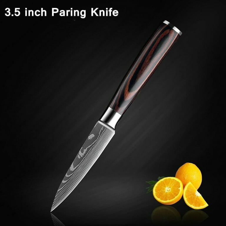 Kitchen Knife Sets, Professional Chef Knives Set Japanese 5Cr15mov High  Carbon Stainless Steel Vegetable Meat Cooking Knife Accessories with Solid  Wood Handle, 10 Pieces Set 