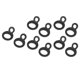 thumbnail image 4 of Ganchos de anclaje tipo O, anillos de flejado de acero inoxidable negro para remolque, bicicleta y camión, 10 Uds., 4 of 10
