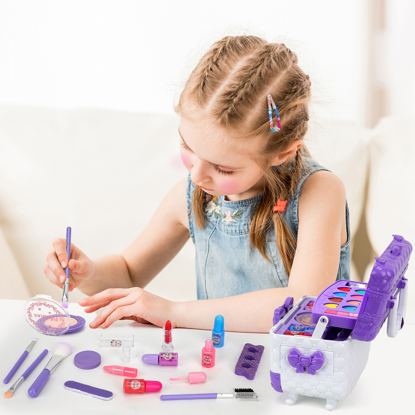 Sendida Kids Makeup Kit 54-Piece Princess Set Purple photo 2